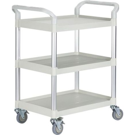 Chariot 'servante' 3 plateaux gris