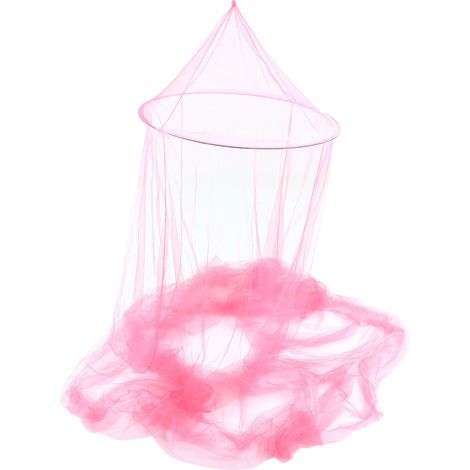 Moustiquaire d'été pour la maison et la chambre, en fibre de polyester respirante, à suspendre au lit, pour bébé et adulte, rose (1/5)