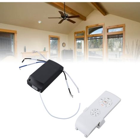 Kit de télécommande universelle pour ventilateur de plafond, kit de télécommande sans fil pour éclairage de ventilateur de plafond, version anglaise 85-240 V (1/5)
