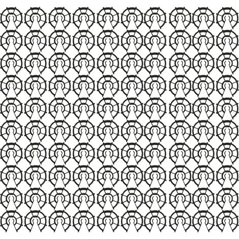Lot de 100 Cales d'armatures pour Fer à Béton de Ø6 à Ø12, Enrobage Epaisseur 20 mm, pour Fixation Verticale, Dalle Armé Ferraillage, Accessoire de Coffrage à Clipser, Plastique, Noir (1/5)