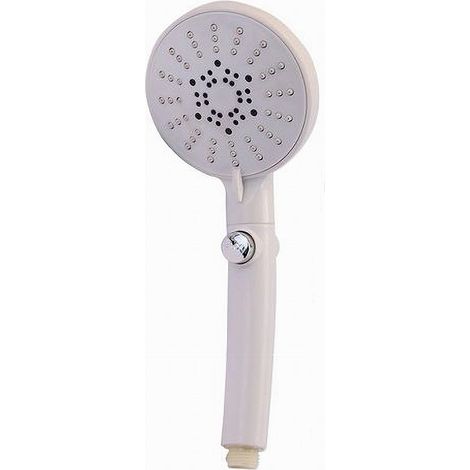 Cleafe - Doccetta Soffione Doccia Multigetto Rotondo Moderno 10.5x27cm Con Pulsante 79700 - (1/2)