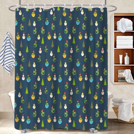 Voile de douche fluide en polyester 180x180 imprimé bâche de douche pour protéger le sol des éclaboussures efficacement (1/5)