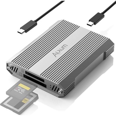 Lettore di schede Alxum a doppio slot da 10 Gbps CFexpress Tipo A e SD4.0 UHS-II USB-C USB 3.1 Gen 2 per schede CF Express Tipo A/SD/SDHC/SDXC/SDUC, compatibile con Windows/Mac/Linux/Android (1/5)