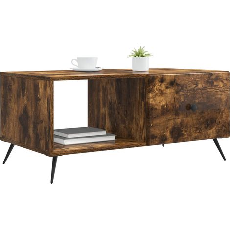 Maison Exclusive - Couchtisch Geräucherte Eiche 90 x 50 x 40 cm H