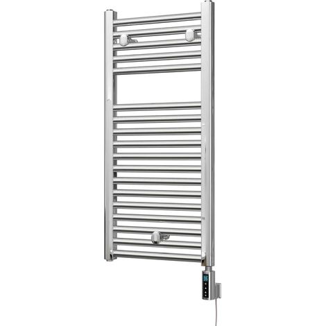Roma - Chrome Electric Towel Rail H842mm x W400mm Straight 300w Thermostatic WIFI (1/3)