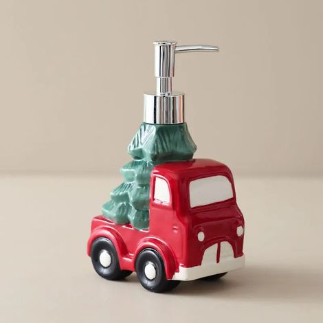 (B) Flacon de lotion en céramique peinte pour Noël, flacon de gel hydroalcoolique, shampoing hydratant, distributeur de savon à pression pour hôtel, accessoires de salle de bain (1/5)