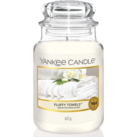 Grande Bougie en Jarre, Parfum Serviettes Moelleuses, 623 g (1/5)