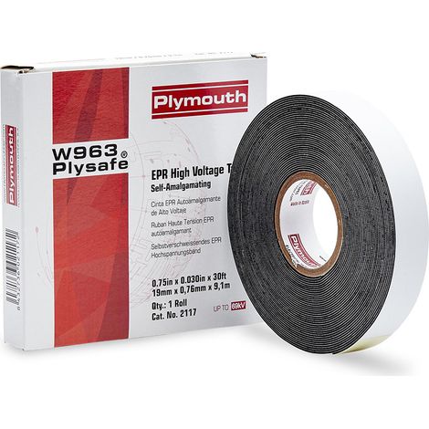Schwarzes selbstschweißendes EPR-Gummiisolierband 19 mm NUÑEZ-PLYMOUTH