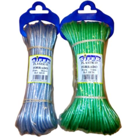 Corda in plastica foderata SIFER 4 mm x 10 metri verde
