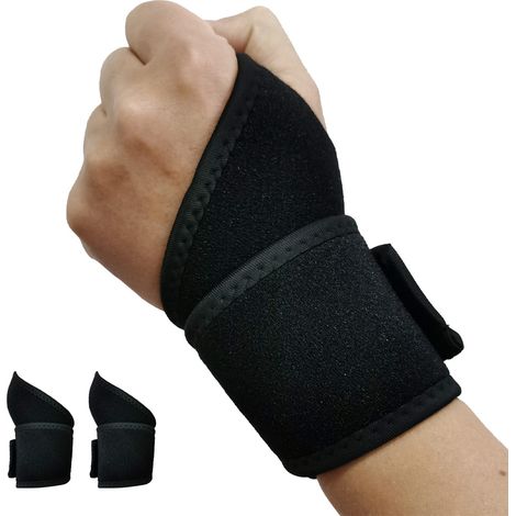2 pièce Bandeau de compression, Garde-poignet sport, Néoprène respirant, Ajustable 13-25cm, Fitness (1/5)