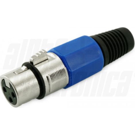 Presa xlr con serracavo per il bloccaggio cavo - blu alpha elettronica - 40-76b (1/3)
