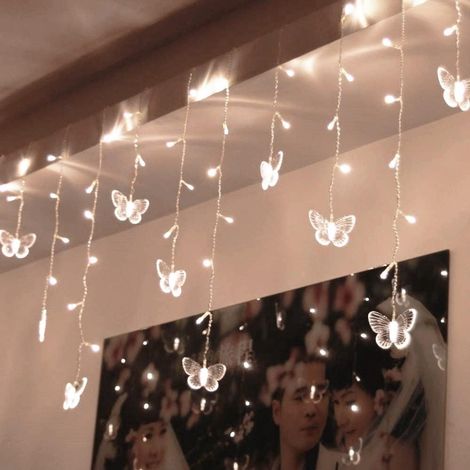 Guirlande Lumineuse Papillon LED - 3,5 M - 16 Papillons - 96 LED - 8 Modes - IP44 - Pour Décoration Mariage Chambre Fête Fenêtre (1/5)