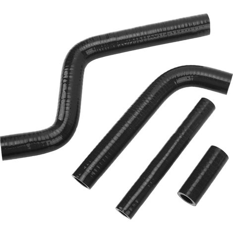 4 Tuyaux Radiateur Moto Silicone Épaissi Résistant Haute Température Durite Liquide Refroidissement Pour YZ125 1996-2001 Noir (1/5)