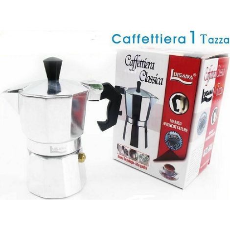 Trade Shop - Moka Coffeefefer Máquina De Café Napolitana Máquina De Café Mide 1 Taza -