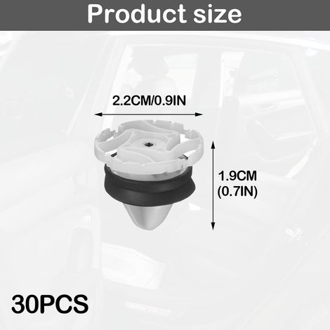 Befestigungsclips für Peugeot 207, 30 Stück, Kunststoffnieten, 22 mm Durchmesser, für Türverkleidungen (1/4)