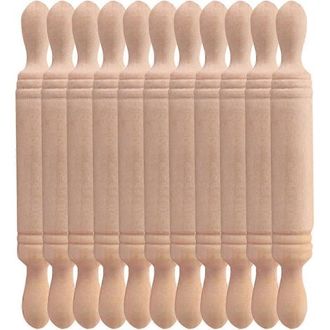 Lot de 11 mini rouleaux à pâtisserie en bois pour la pâte à modeler, décoration de mini-maisons.-5X0.7X0.7CM (1/2)