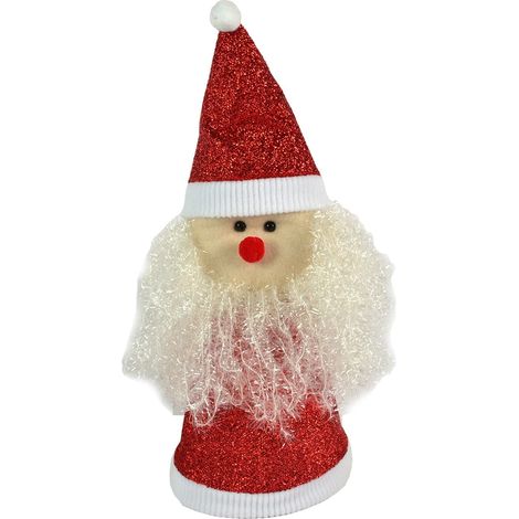 Puntale a forma di Babbo Natale per albero di Natale decorazione natalizia h 50 cm