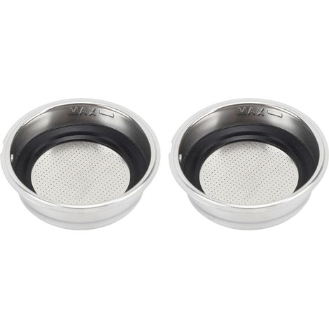 Cesta de filtro reutilizable de acero inoxidable de 51 mm para cafetera semiautomática (doble) Delonghi (1/5)