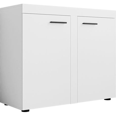 Buffet Univio, Blanc, 82x98cm, Le nombre de portes: 240cm, Stratifié