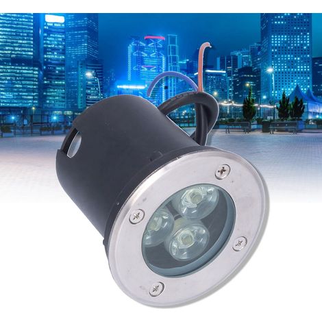 Projecteur LED enterré étanche en acier inoxydable, lumière chaude pour parcs, places et sentiers paysagers 24V