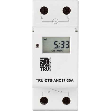 TRU-DTS-AHC17-30A Interrupteur horaire pour rail Tension de fonctionnement: 230 V/AC 1 inverseur (RT) 30 (1/4)