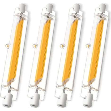Lot de 4 Ampoule LED R7S 118mm - Dimmable 20W - Blanc Chaud 3000K - 2000LM - Pour Salon et Garage (1/5)