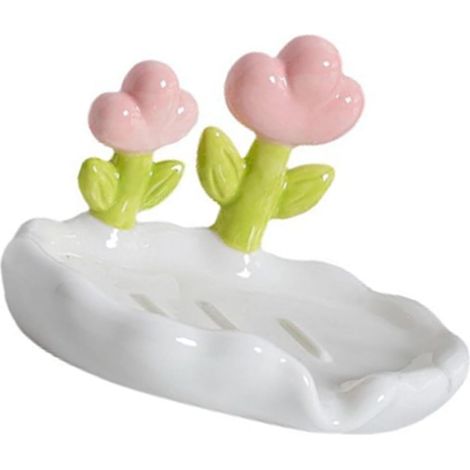 Charming PP Flower Soap Dish for Effective Drainage Sturdy
