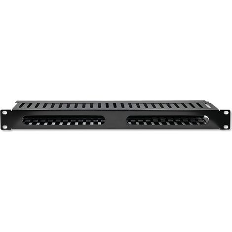 Organizzatore di cavi in acciaio solido Qoltec per armadi RACK da 19" 24 porte 1U