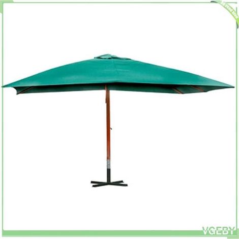 Parasol flottant - FAFEICY - Melia 40079 - Rectangulaire 3x4 m - Bois massif - Polyester imperméable (1/4)