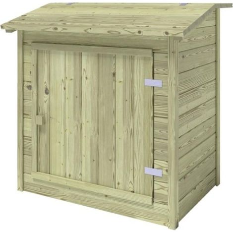 Armoire en bois pour système de filtration de piscine 1.2 x 0.84 – H.1.16 m, Imprégnée (1/5)
