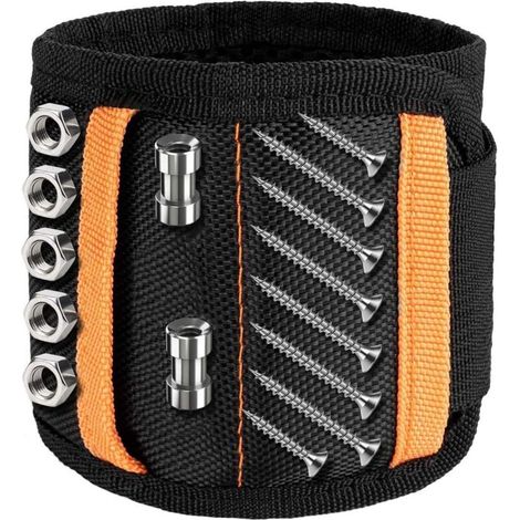 Bracelets Magnétiques avec 20 Aimants Forts pour Vis Clous, Boulons, Mèches De Perceuse, Cinture Porte Outil Tenir Petits Outils