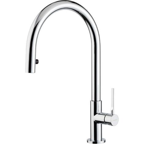 Newform 71845.31.028 Rubinetto da Cucina Standard Leva Sanitaria Nichel spazzolato
