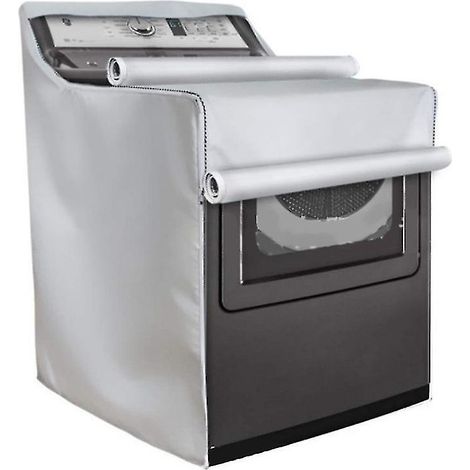 Housse pour machine 210d, housse anti-poussière pour lave-linge et sèche-linge à chargement par le haut – Gris (1/5)