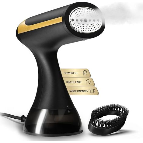 Sèche-linge portable, chauffage rapide 1500 W, réservoir d'eau de 300 ml (noir) (1/4)