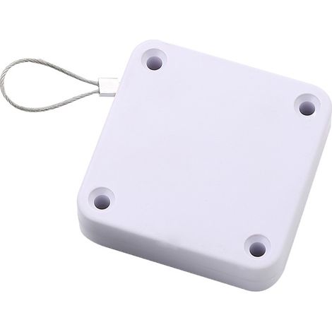 Automatischer Türschließer, 2 Stück, lochfreier automatischer Sensor, automatischer Türschließer mit Sensoren mit Kordelzug, stanzfrei für Schlafzimmer, Weiß