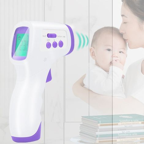Lntyq Thermomètre Frontal Adulte Thermometre Infrarouge avec Alerte Fièvre 2 en 1 Thermometre sans contact frontal avec Fonction Mémoire, Affichage à LCD, Thermometre Infrarouge Bébés Adultes,14.99.54 (1/5)