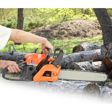 FIANAO – Tronçonneuse thermique 58 cc, guide 51 cm – 2 kW, coupe rapide, pour couper du bois – 89 × 25 × 28 cm (1/5)
