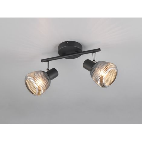 Deckenstrahler TARIFA 2-flammig mit Glasschirmen Chrom bedampft, Breite 29cm (1/5)
