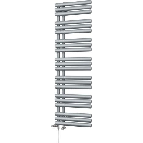 Percival - Silver Dual Fuel Towel Rail H1592mm x W500mm Standard (1/3)