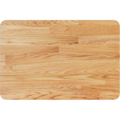 vidaXL Piano Bagno Marrone Chiaro 60x40x1,5cm Legno Massello