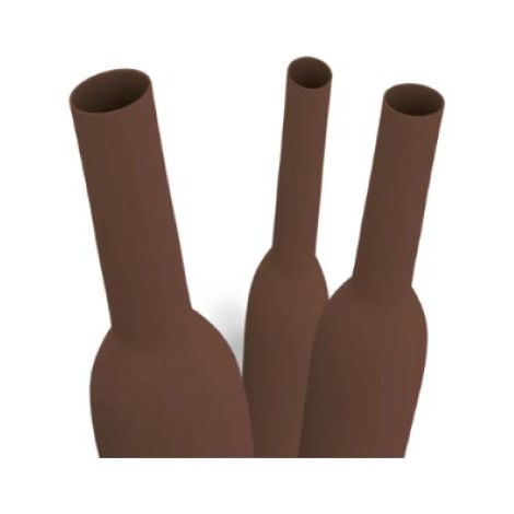 Tubo termorretráctil etelec tubos 9,5 mm 1 m marrón - gt1192