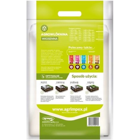 Agrotextile blanc printemps pour couverture de 1,6 x 10 m