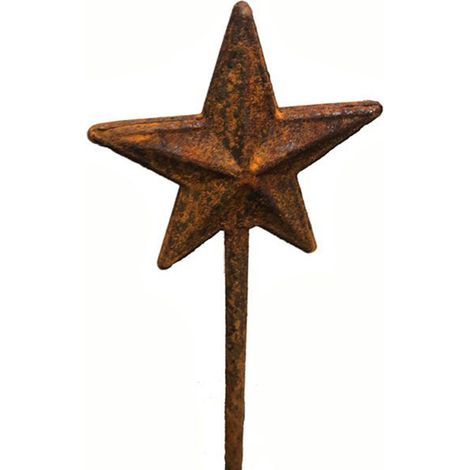 Star 5Ft Plant Pin Bare Metal/Ready to Rust (Pack of 3) - Steel - W10 x H152.4 cm