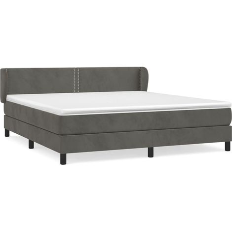 Maison Exclusive - Boxspringbett mit Matratze Dunkelgrau 160x200