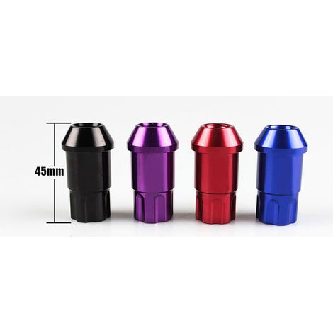 Double anti-theft tire bolts made of steel, purple, 1.5 mm each, suitable for modifying the wheel hubs of Honda/Fit vehicles.--BIEMMEDUE (1/4)