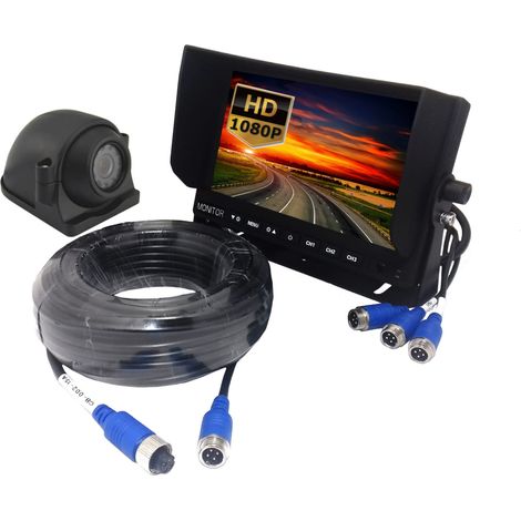 Kit Expert PRO AHD: telecamera di retromarcia da 2 Mpx ottimizzata + monitor da 7" 12V/24V 15m 4-PIN