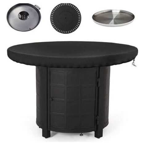 ALLIANDISHousse de protection pour plaque de feu, 420D, étanche, anti-UV, pour plaque de feu, plaque de barbecue (diamètre 100 cm).. (1/4)