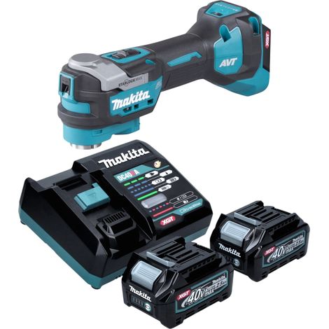 Makita TM 001 GD201 Outil multifonctions sans fil 40 V max Starlock Max Brushless + 2x batterie 2,5 Ah + chargeur