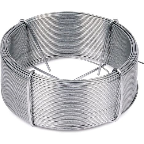 1 - Fil De Fer - Acier Galvanisé - Résistant À La Corrosion - Pour Bricolage Et Jardinage - Argent - 0,9mm x 50m (1/2)