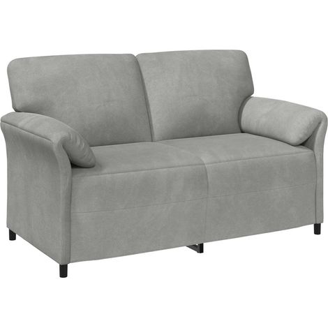 Divano a 2 Posti Grigio Chiaro 158 x 83 x 95 cm Velluto vidaXL (1/5)